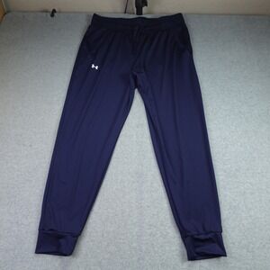 Under Armour Joggers Mens Large Navy Blue Athletic Pants HeatGear‎ Training